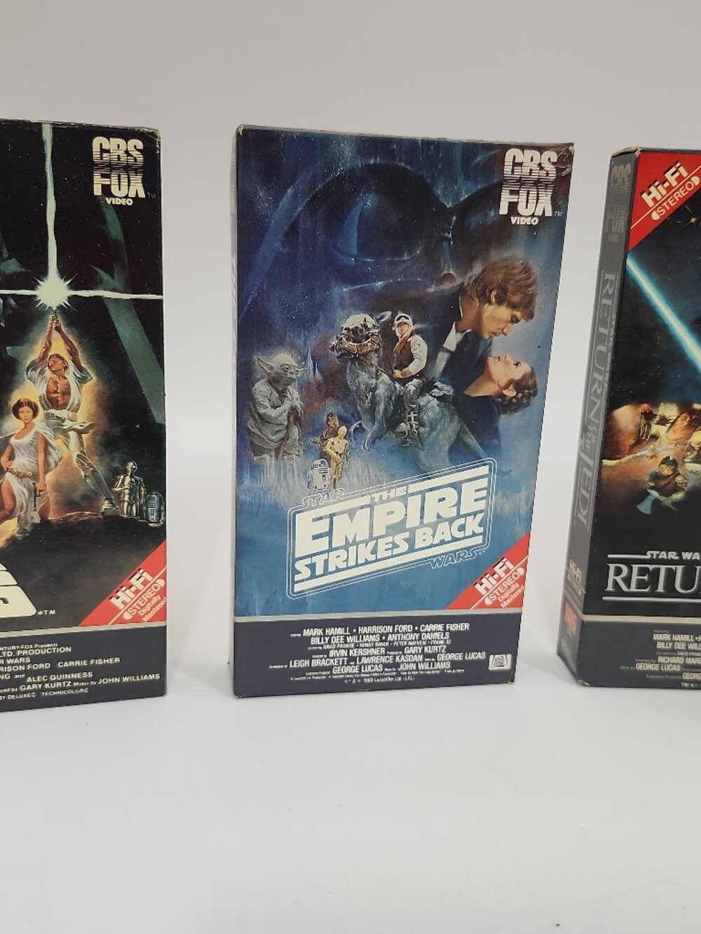 Vintage Star Wars Trilogy CBS FOX Video VHS Movies
